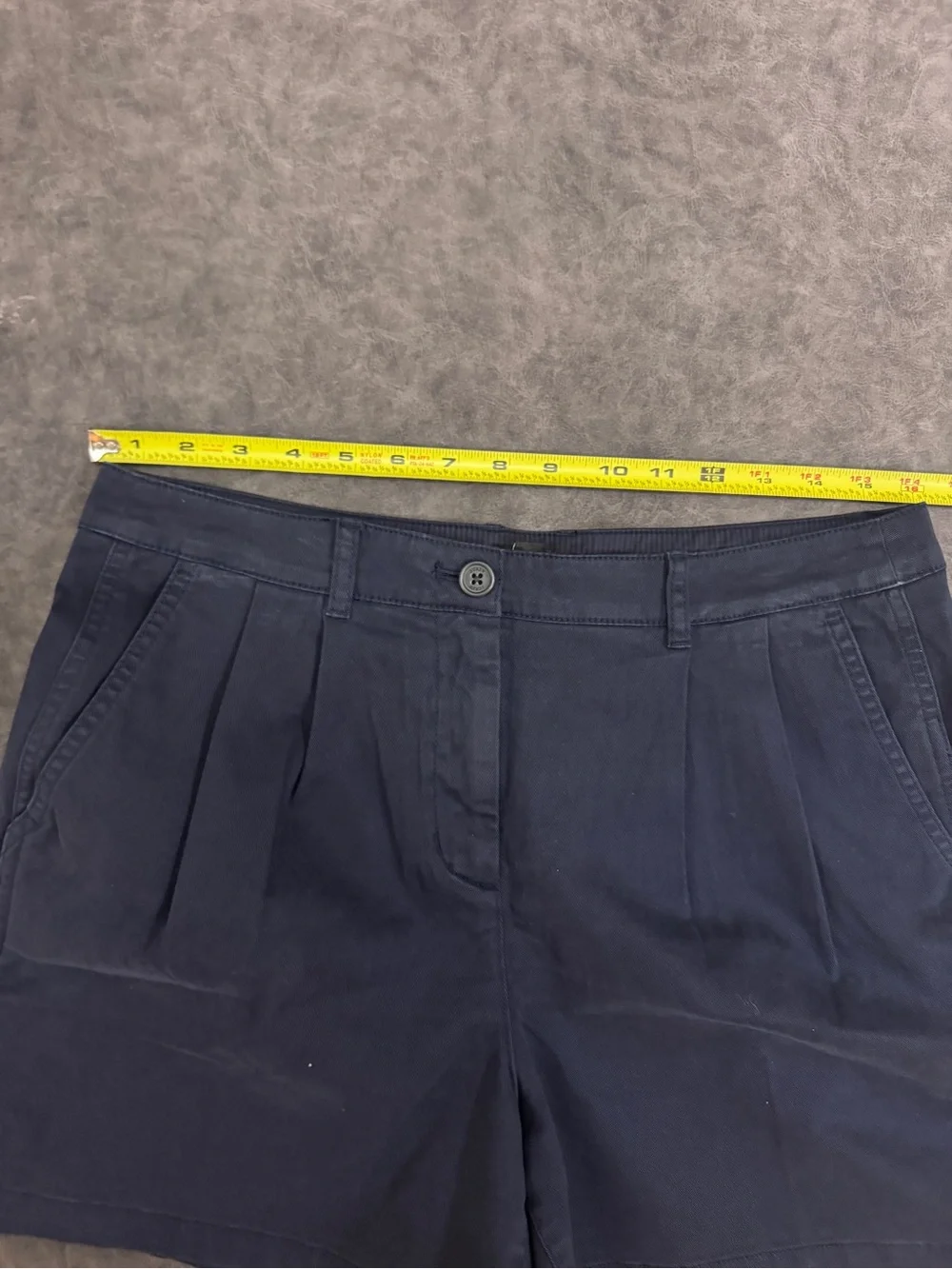 Women J.Crew preppy navy pleated heritage summer chino shorts 3”